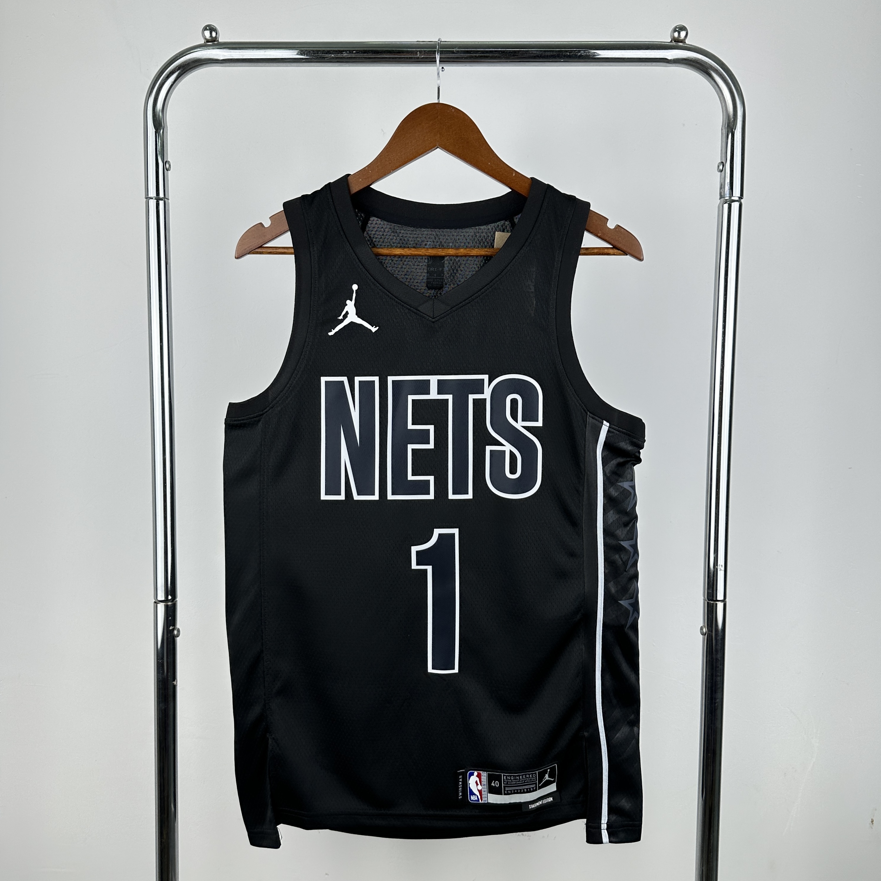 Men Brooklyn Nets #1 D Angelo Russell Nike Black Swingman NBA Jersey->brooklyn nets->NBA Jersey
